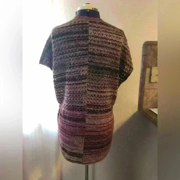 Chicos Knit Brown Shades shrug vest with waist tie Chico size 0 - Picture 3 of 7